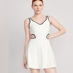 Old Navy White Power soft Dress with Black Accents XL NEW